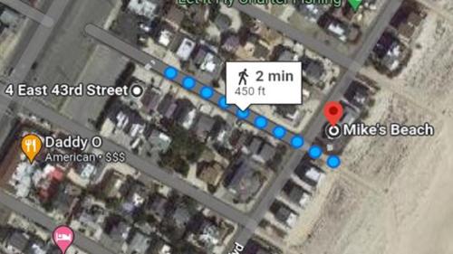 Exterior view, Ocean Block, Brant Beach, Wifi, Covered Porch, Washer Dryer, 3 Bedroom-Just Walk Up A Few House Leng in Beach Haven (NJ)