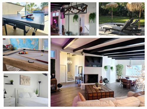 904 Nomad's Nest Mid-Century modern entertainment home with cabin vibes, 2 MEGA gamerooms, pingpong,