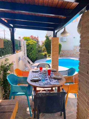 Blue Paradise Seaview villa with private pool in Thimári