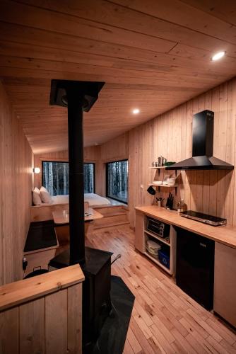Kilátás, ÈST Éco-cabines (EST Eco-cabines) in Nouvelle (QC)