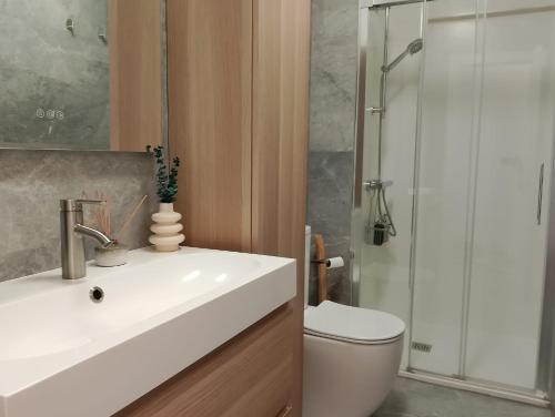 Fürdőszoba, Acogedor apartamento con vistas al mar in Bakio