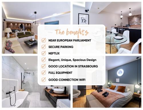 LE LUXURY LOFT - CENTER l DECEMBER MAR-KET l EUROPEAN PARLIAMENT l PARKING l NETFLIX - SPACIOUS & UNIQUE - LE LUXURY LOFT - CENTRE l MARCHÉ DE NOËL l PARLEMENT EUROPÉEN l PARKING l NETFLIX - SPACIEUX & UNIQUE, Strasburg (zdjęcie 2)