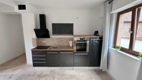 廚房, Design Apartment im Schlossareal Deidesheim in 戴德斯海姆