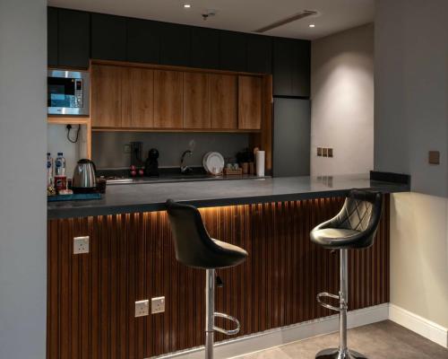 شقة مودرن في برج مفتاح ذكي خلف برج رافال Upper modern apartment in Intelligent Entry, Rijád (fotografie 7)