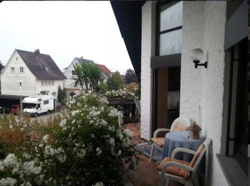شرفة/ تراس, Ferienwohnung Schindele am Bodensee in لانجينارجين