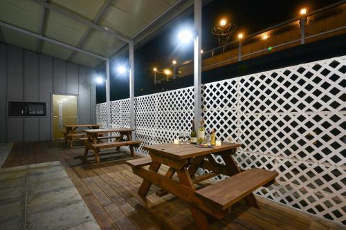 Exterior view, Yeosu Tivoli Pension near country girl
