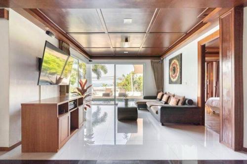 Villa Melitta, Pool, Beach, 360-SeaViews, 6-bed Thai Luxury on Best Location in Samui - 공용 라운지/TV 시청 구역