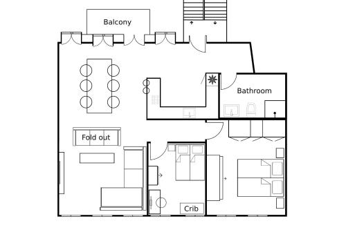 Designer 2 BR Home with Private Balcony, Kodaň (fotografie 9)