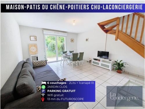 Maison-Patis du Chêne-Poitiers CHU-LaConciergerie gîte à louer Mignaloux-Beauvoir
