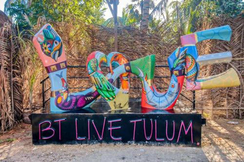 Main Street to the beach at Coba Av in Tulum, Mexico