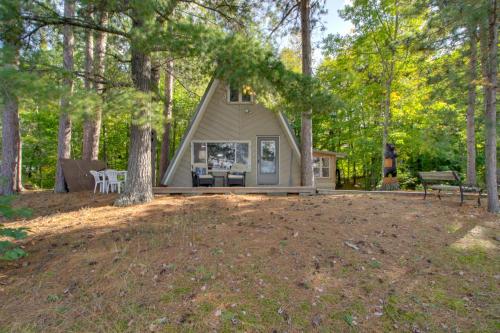 . Quiet Deer River Cabin with Dock and Lake View!