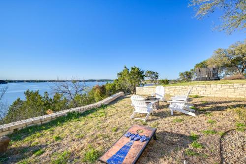 Luxe Lake Granbury Retreat Dock, Deck and Game Room
