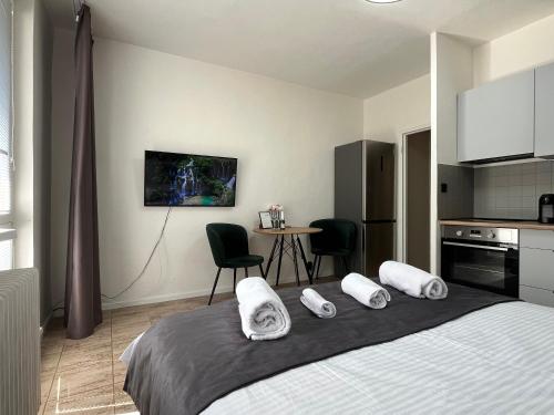 New cozy studio, AC & Balcony, Братислава (фото 7)