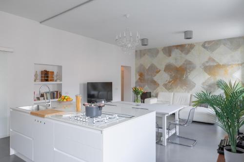 Trastevere Modern 4BR 4baths, WIFI, AC, custom kitchen, living room, Rome (photo 8)