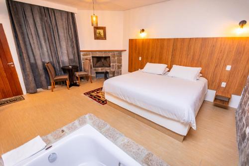 Chalés e Estúdios Villa Hegus com hidro lareira e ar condicionado e suítes