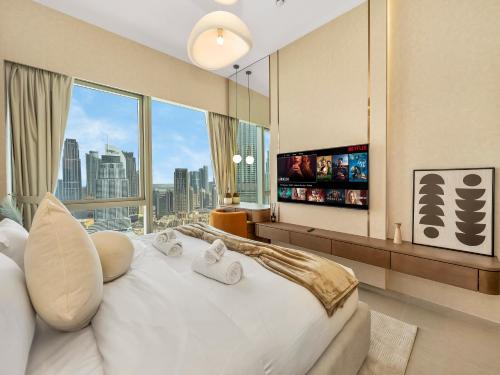 Skyline Serenity Holiday Home I Crown Jewel 2 Bedroom Apartments I Iconic Burj Khalifa and Fountain Views I Free Parking, Gym, Pool, Wi-Fi and PS5, Dubái (foto 9)