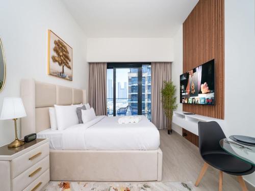 Sleek Studio in Azizi Riviera Modern and Cozy Stay, Dubái (foto 2)