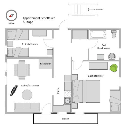 Apartment with Mountain View