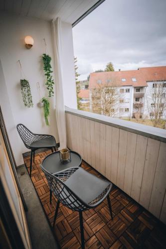 陽台/露台, AdlerHorst Bright and Stylish with Mountain View in 阿爾高林登伯格