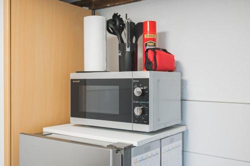 廚房, DZ03 Praktische Monteurwohnung 6 Einzelbetten in 迪欽根