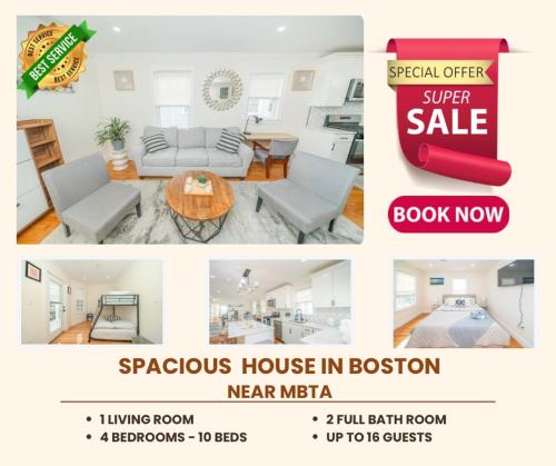 80-2 4BR Boston - Bright Family Stay near PJP II Park