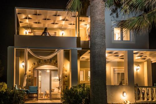 Entrance, Big Blue Villa in Kisamos, 10 meters from Sea near Camping Nopigia