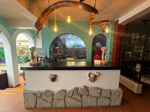 大堂, Hotel Churup in 瓦拉斯