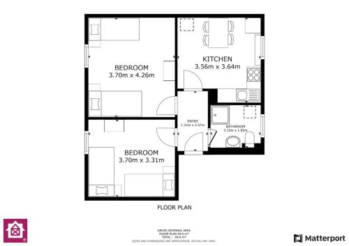 平面圖, BA01 Moderne Wohnung in Flörsheim (BA01 Moderne Wohnung in Florsheim) in 美茵河畔富樂紳