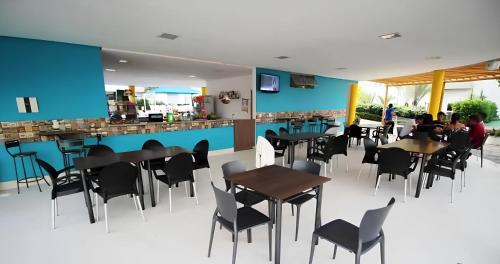 ห้องอาหาร, LAGOA QUENTE FLATS in ซานตาลากัว เกนเต