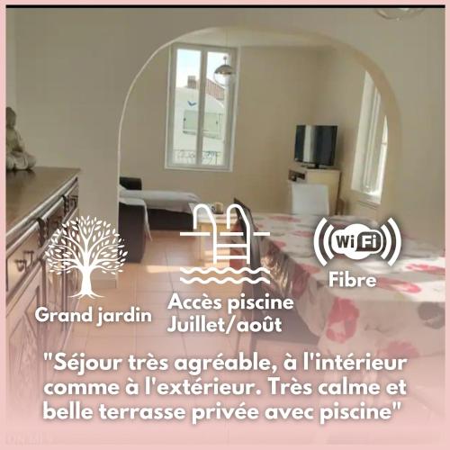 Maison cosy à la campagne, piscine et tranquillité