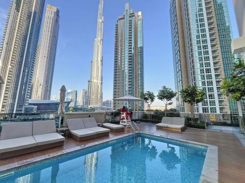 Vacationer Holiday Homes I Elegant 2 Bed I Pool with Iconic Burj Khalifa View, Dubaj (fotografie 5)