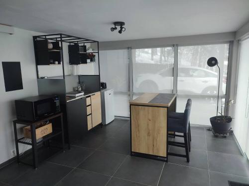 virtuve, studio chambre 45m2 in Grande Riviere