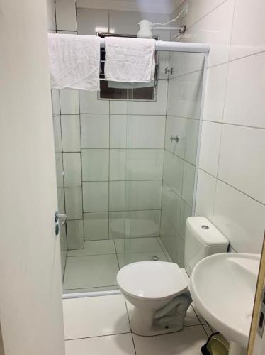 ห้องน้ำ, Apartamento mobiliado com 02 quartos no Tremembé Zona Norte SP (Apartamento mobiliado com 02 quartos no Tremembe Zona Norte SP) in เตรเมมเบ