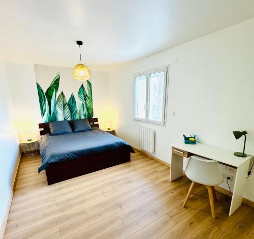 Le Cèdre Enchanté - Maison avec 2 chambres pour 6 personnes climatisée, avec terrasse et BBQ (Le Cedre Enchante - Maison avec 2 chambres pour 6 personnes climatisee, avec terrasse et BBQ) in Chanas