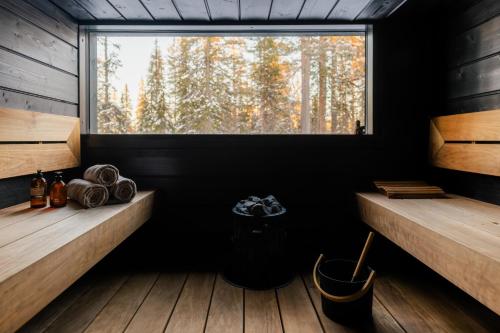 Sauna, Luxurious Villa Rakka, Yllas in Akaslompolo