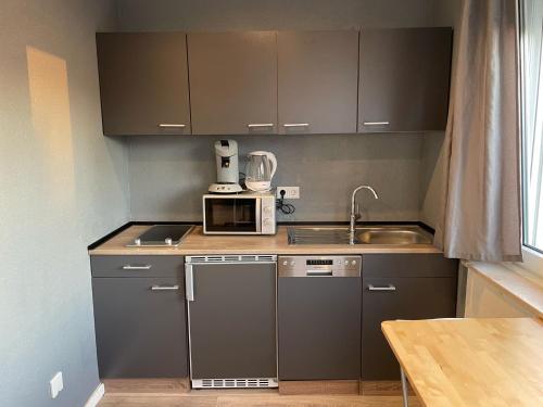 厨房, Sleep & Go Deluxe 1 Apartment nähe Düsseldorf (Sleep & Go Deluxe 1 Apartment nahe Dusseldorf) in 克鲁费尔德