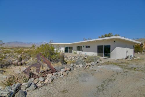 Patio and Views Eccentric Desert Hot Springs Home