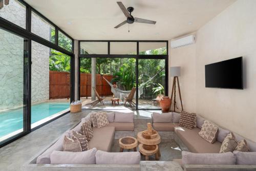 Tulum Circular Design Villa with Pool & BBQ 3B in Tulum, Mexico