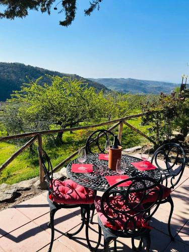 Erkély/terasz, Charming Tuscan Suite with Pool 2 to 5 persons Lamole Greve in Chianti in Lamole