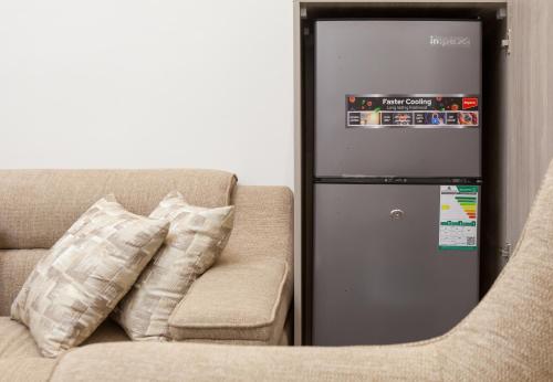 Konyha,  négyzetméteres, 1 hálószobás Apartman 1 fürdőszobával Qurtubah területén (Elite One-Bedroom Apt AlRimal-6) near Khalid király nemzetközi repülőtér