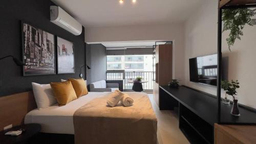 Studio Novo On Jurupis ao lado Metro Moema, São Paulo