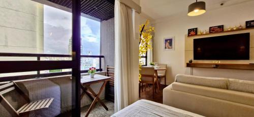 Flat Espaçoso Jardins com Estrutura de Hotel Wi-Fi e Varanda Quali, São Paulo (foto 10)