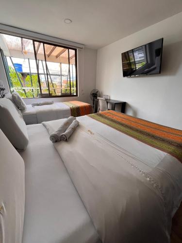 1 double bed