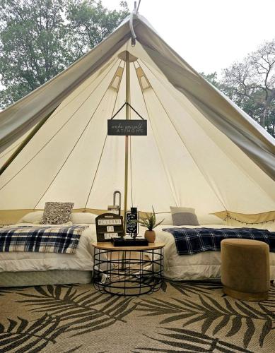 . Secluded Waterfront Bell Tent with Picnic Space in Saint Croix Falls, Wisconsin