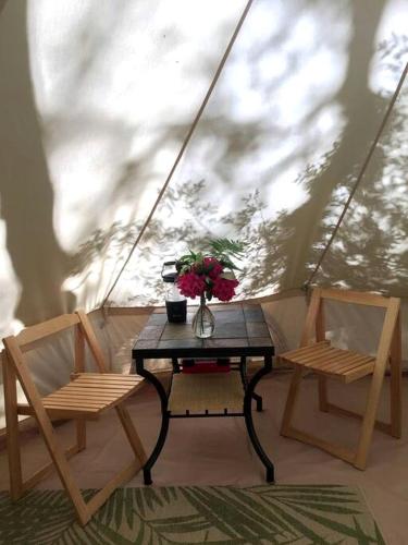 Island Glamping in a Pet-Friendly Bell Tent on an Island in Monmouth, Maine Island Glamping in a Pet-Friendly Bell Tent on an Island in Monmouth, Maine