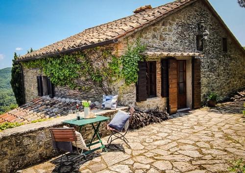 Erkély/terasz, Casa Isabella - Villa mit Pool und Sauna in Col di Morro