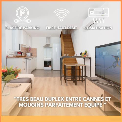 Le Val By ApiRent #Duplex #Parking #AirConditioning — other in Résidence du Val des Fées, Le Cannet, 06110, France