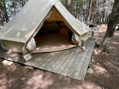 Island Glamping in a Pet-Friendly Bell Tent on an Island in Monmouth, Maine Island Glamping in a Pet-Friendly Bell Tent on an Island in Monmouth, Maine