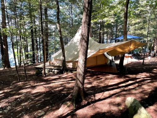 Island Glamping in a Pet-Friendly Bell Tent on an Island in Monmouth, Maine Island Glamping in a Pet-Friendly Bell Tent on an Island in Monmouth, Maine