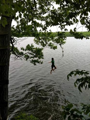 Island Glamping in a Secluded A-Frame Cabin on a Lake in Monmouth, Maine Island Glamping in a Secluded A-Frame Cabin on a Lake in Monmouth, Maine